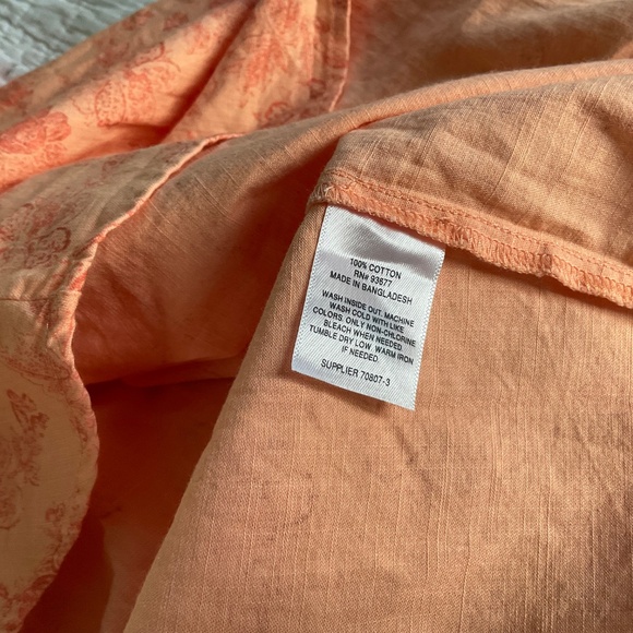 NWT Woman’s a.n.a Orange Coral Floral Sleeveless Blouse Top Open Back Large - Picture 6 of 8